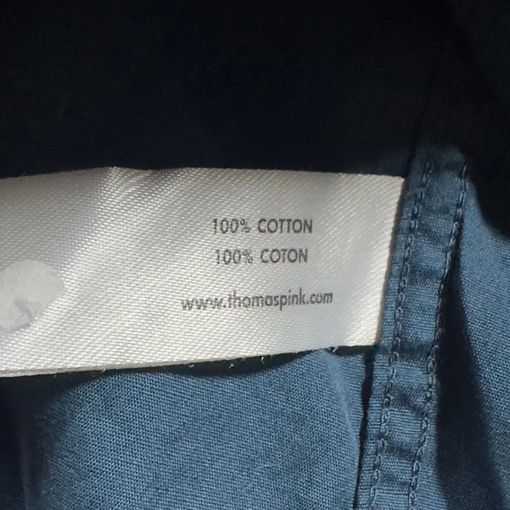 Thomas Pink Button Down Shirt Men Teal Blue Flamingo Print Trim Slim British 3XL